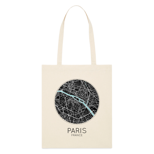 Tote Bag Paris Bio Coloris Clair – Plan de Paris - écru doux