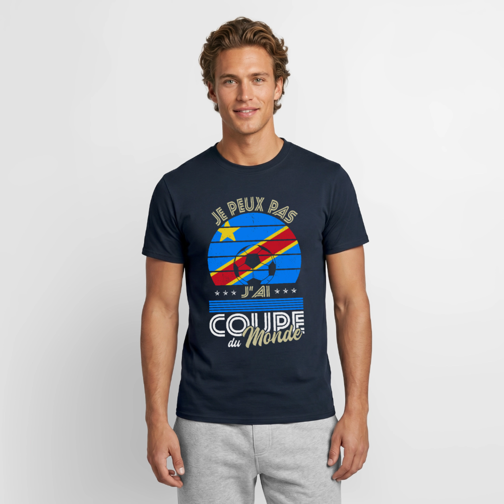 T-shirt Homme - Je peux pas j'ai Coupe du Monde - RD Congo - marine