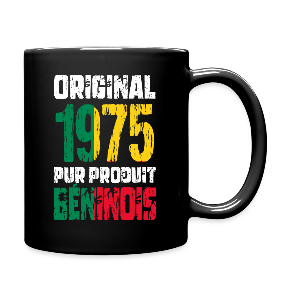 Mug uni - Anniversaire 50 Ans - Original 1975 - Pur produit Béninois - noir