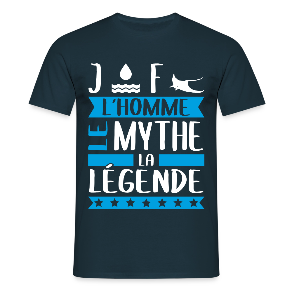 T-shirt homme Geoffrey rébus – L’homme, le mythe, la légende - marine