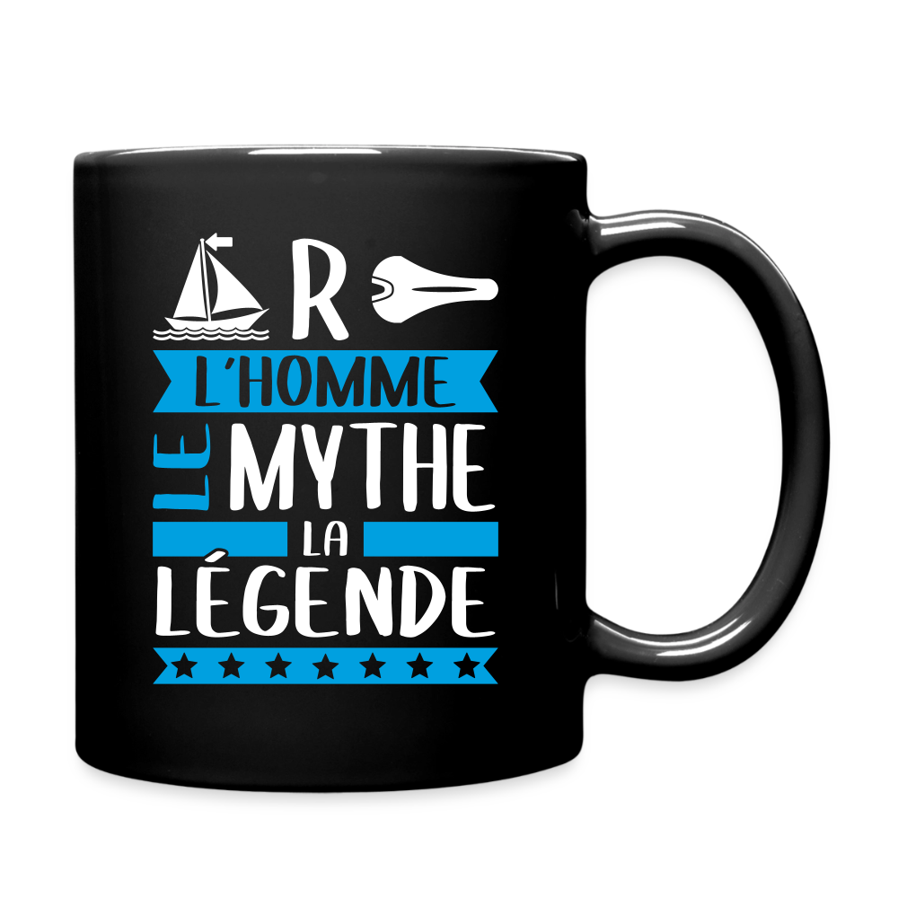 Mug uni Marcel rébus – L’homme, le mythe, la légende - noir