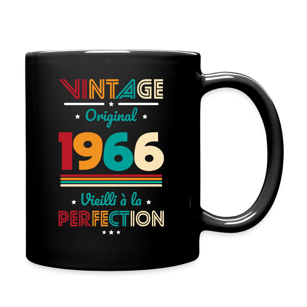 Mug anniversaire homme 60 ans – Vintage, original, 1966 - noir