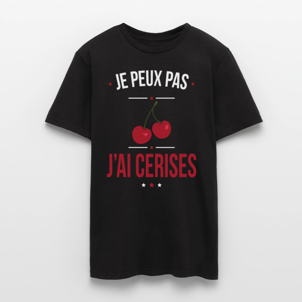 T-shirt Homme - Je peux pas j'ai cerises - noir