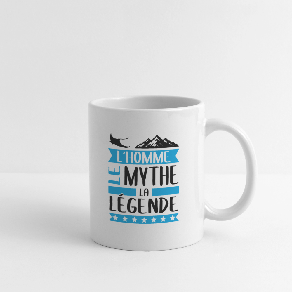 Mug blanc Raymond rébus – L’homme, le mythe, la légende - blanc