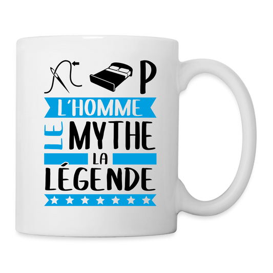 Mug blanc Philippe rébus – L’homme, le mythe, la légende - blanc