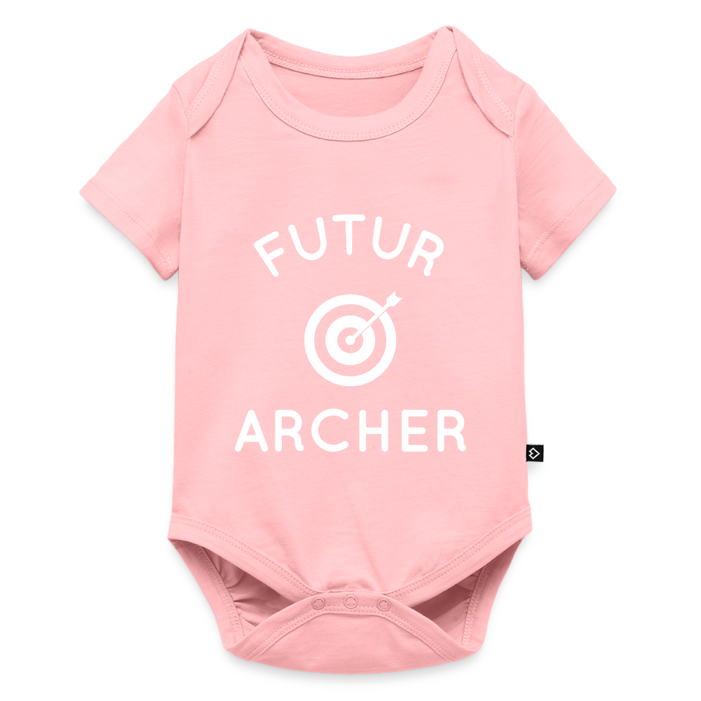 Body Bébé bio manches courtes - Futur archer - rose