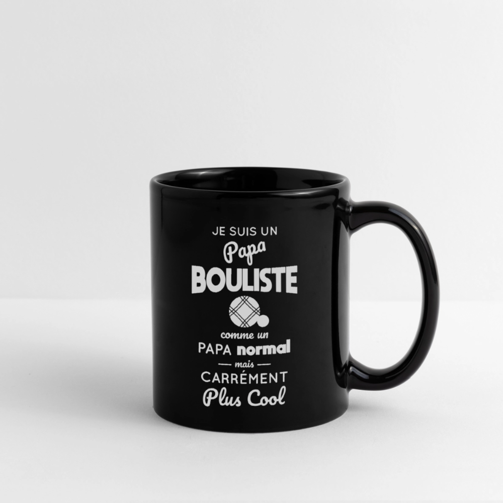 Mug uni - Papa bouliste plus cool - noir