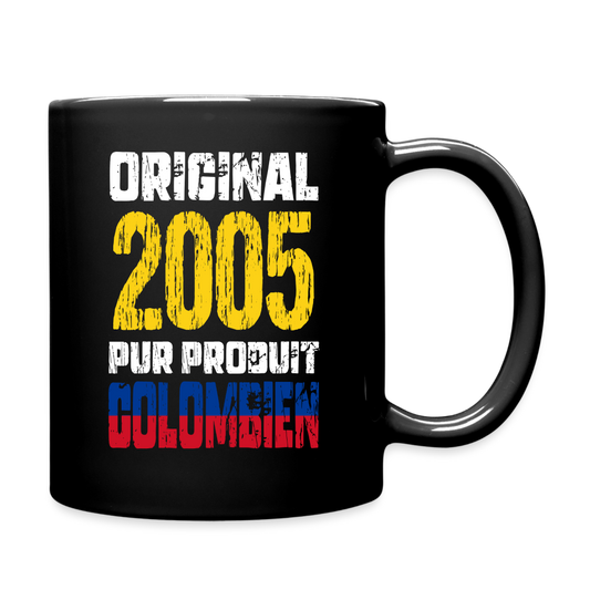 Mug uni - Anniversaire 20 Ans - Original 2005 - Pur produit Colombien - noir