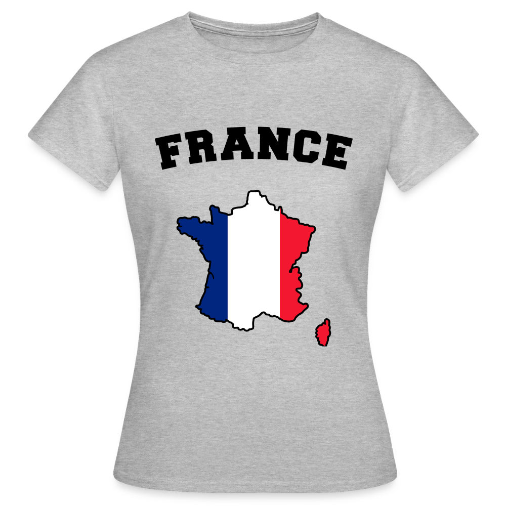 T-shirt Femme coloris clair - France - gris chiné