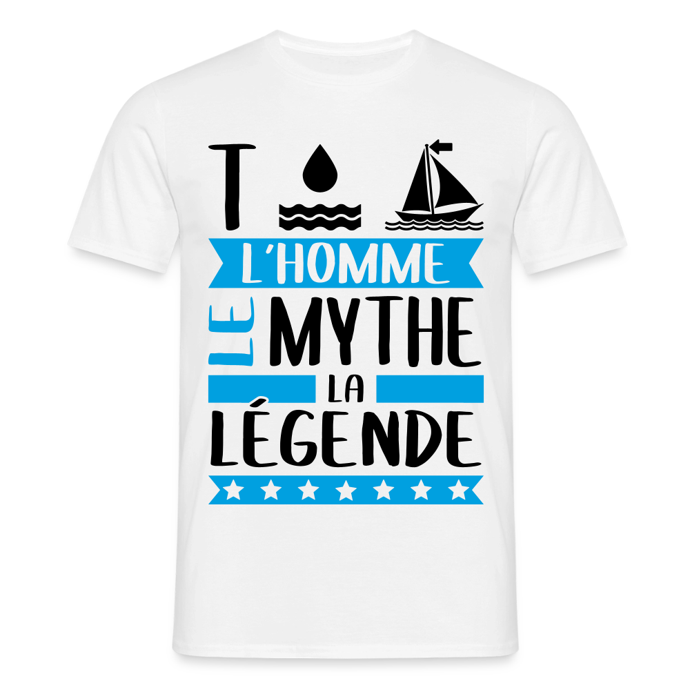 T-shirt homme coloris clair Thomas rébus – L’homme, mythe, légende - blanc