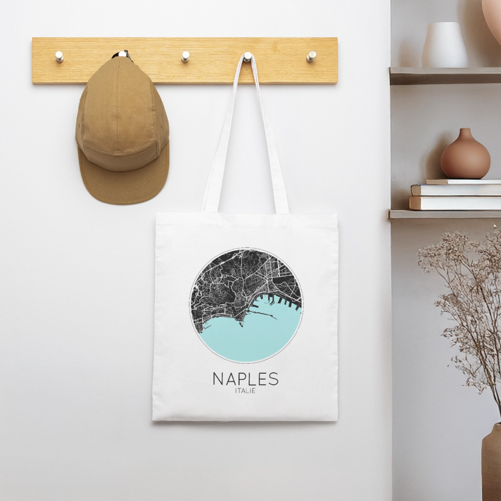 Tote Bag Naples Bio Coloris Clair – Plan de Naples - blanc