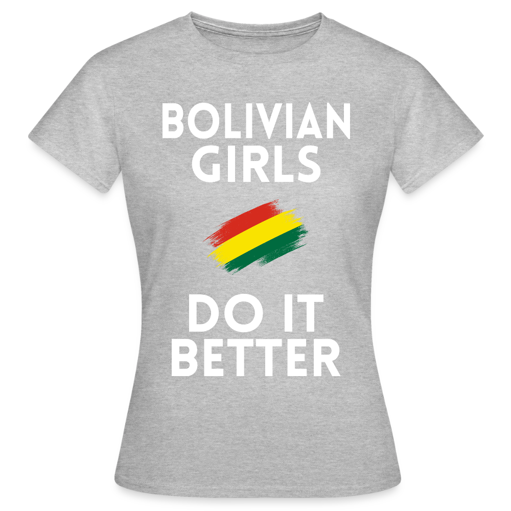 T-shirt femme - Bolivian Girls Do It Better - gris chiné