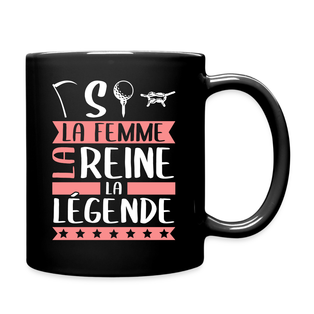 Mug uni Faustine rébus – La femme, la reine, la légende - noir
