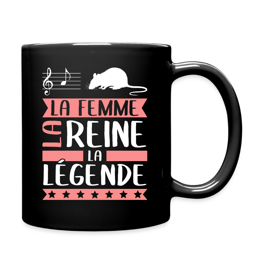 Mug uni Lara rébus – La femme, la reine, la légende - noir