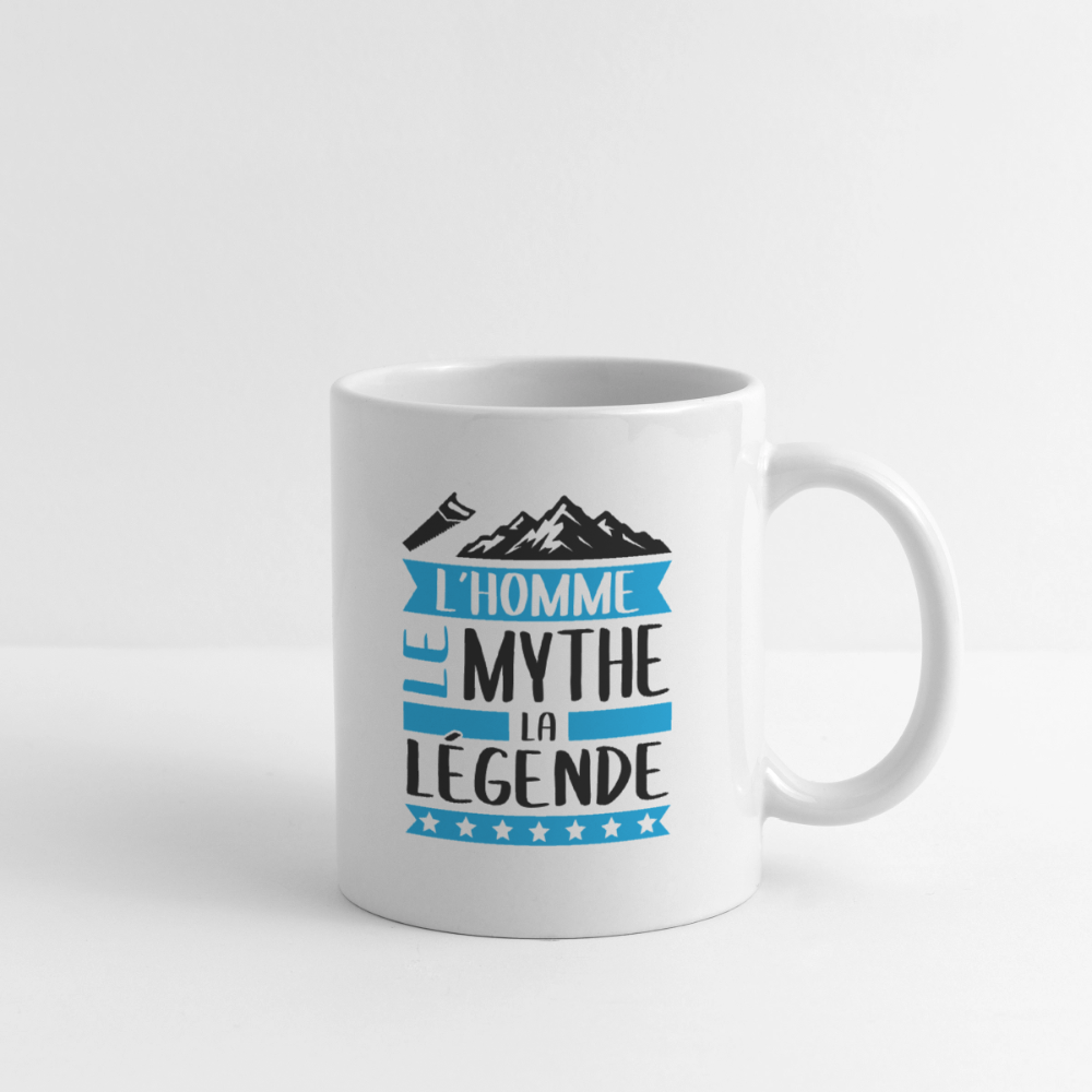 Mug blanc Simon rébus – L’homme, le mythe, la légende - blanc