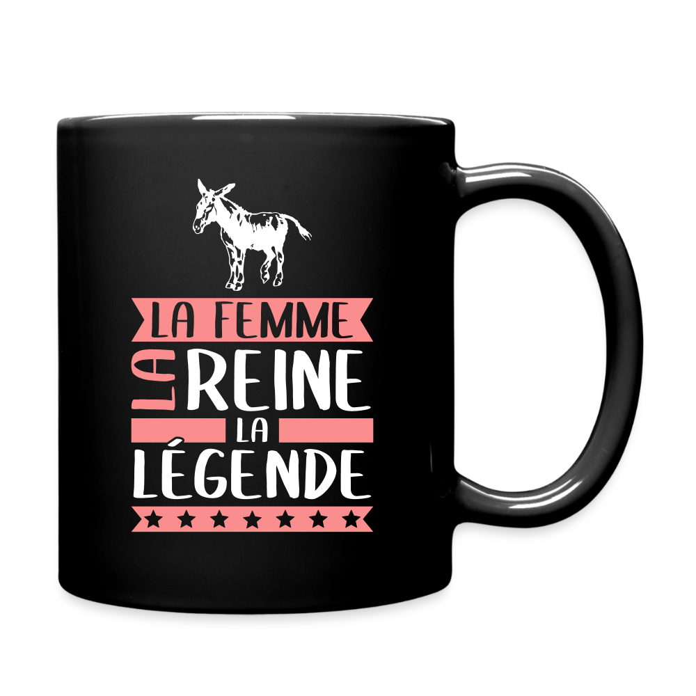 Mug uni Anne rébus – La femme, la reine, la légende - noir