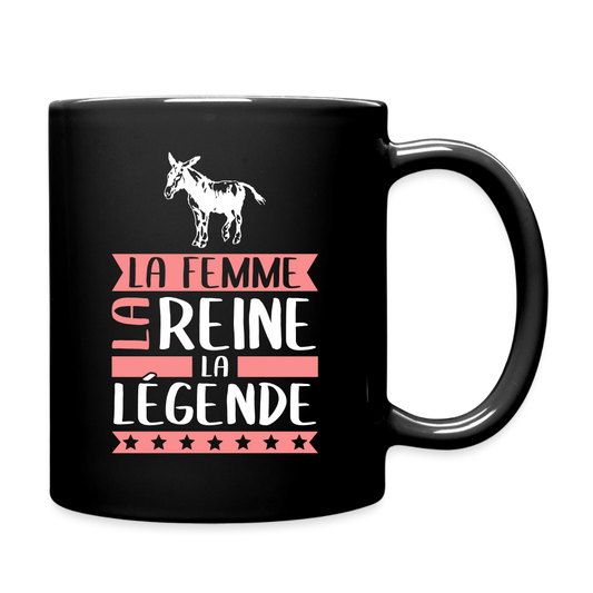 Mug uni Anne rébus – La femme, la reine, la légende - noir