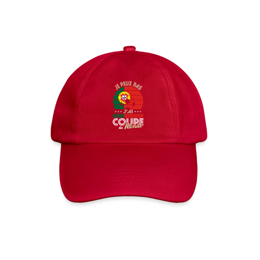 Casquette classique - Je peux pas j'ai Coupe du Monde - Portugal - rouge classique