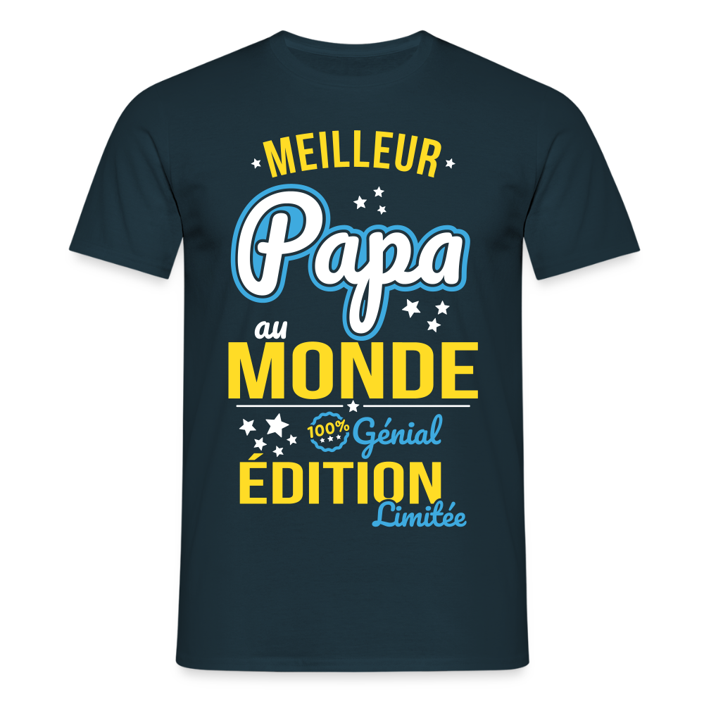 T-shirt Homme - Meilleur Papa au monde - marine