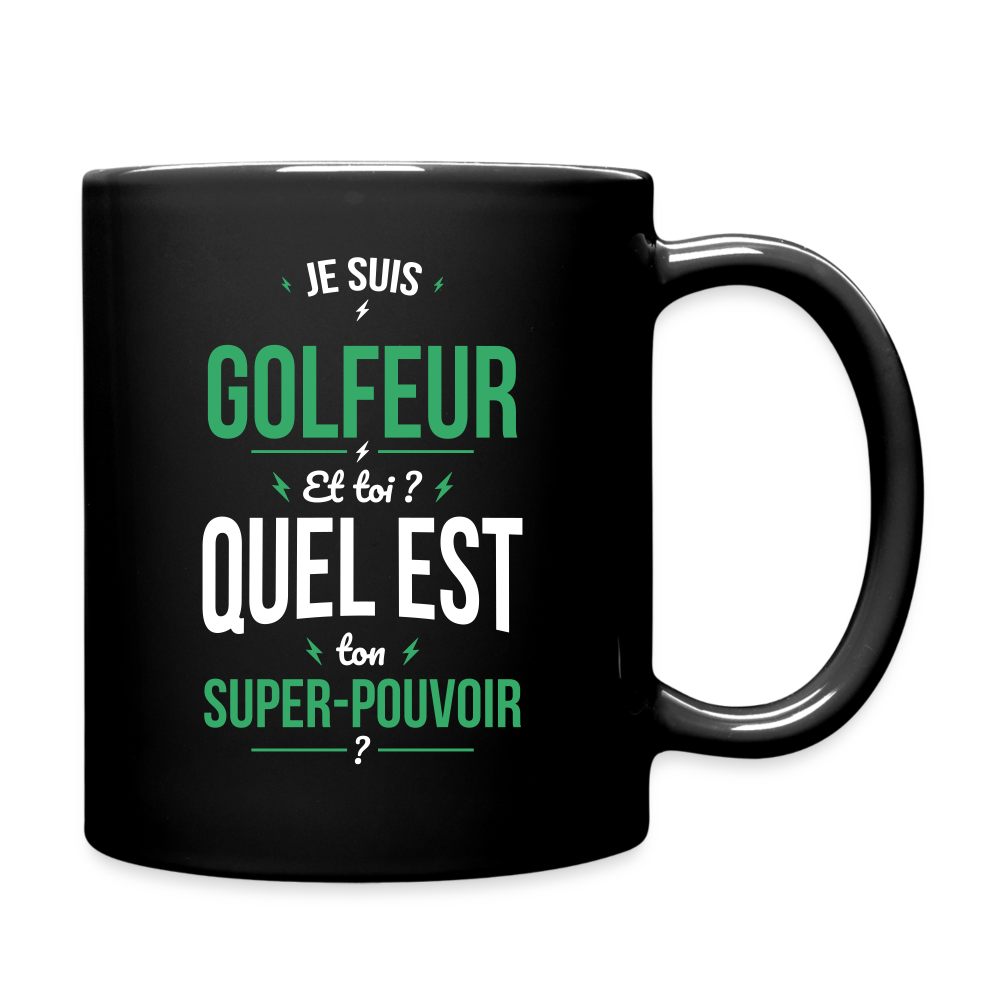 Mug uni - Je suis golfeur - Super-pouvoir - noir