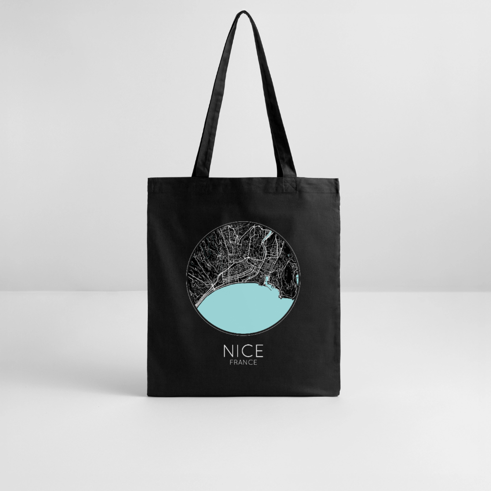 Tote Bag Nice Bio – Plan de Nice - noir