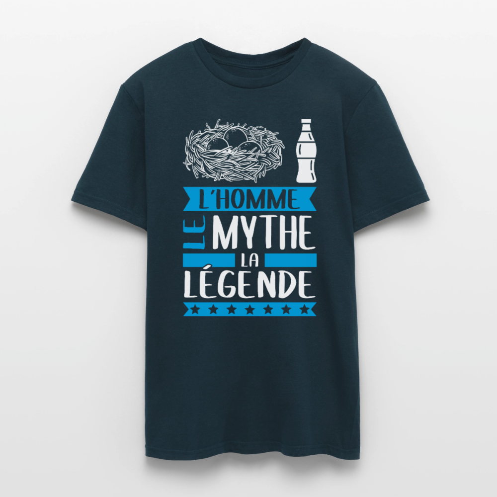 T-shirt homme Nicolas rébus – L’homme, le mythe, la légende - marine