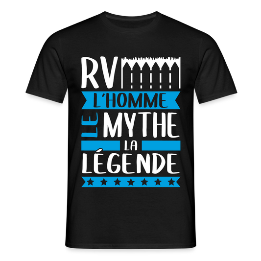 T-shirt homme Hervé rébus – L’homme, le mythe, la légende - noir