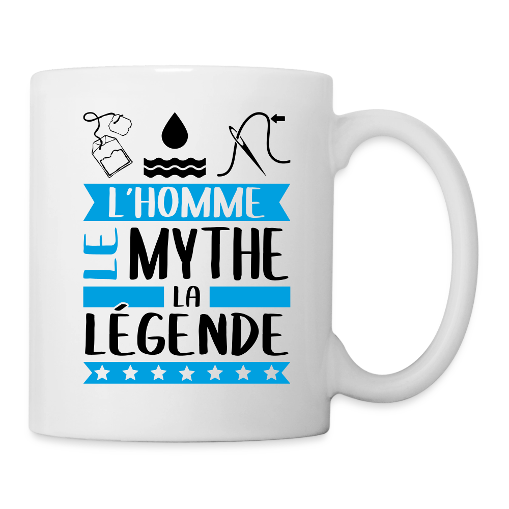 Mug blanc Théophile rébus – L’homme, le mythe, la légende - blanc