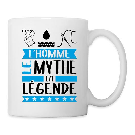 Mug blanc Théophile rébus – L’homme, le mythe, la légende - blanc