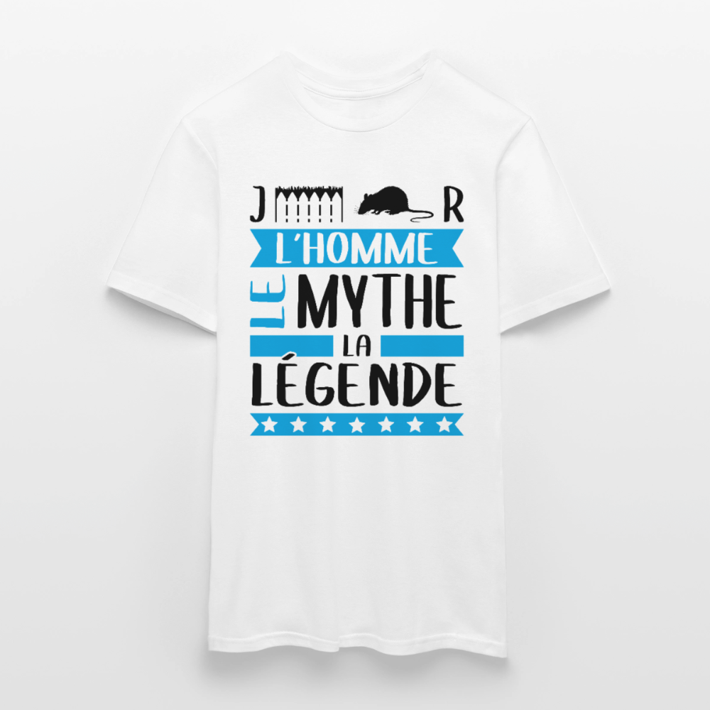 T-shirt homme coloris clair Gérard en rébus – L’homme, le mythe, la légende - blanc