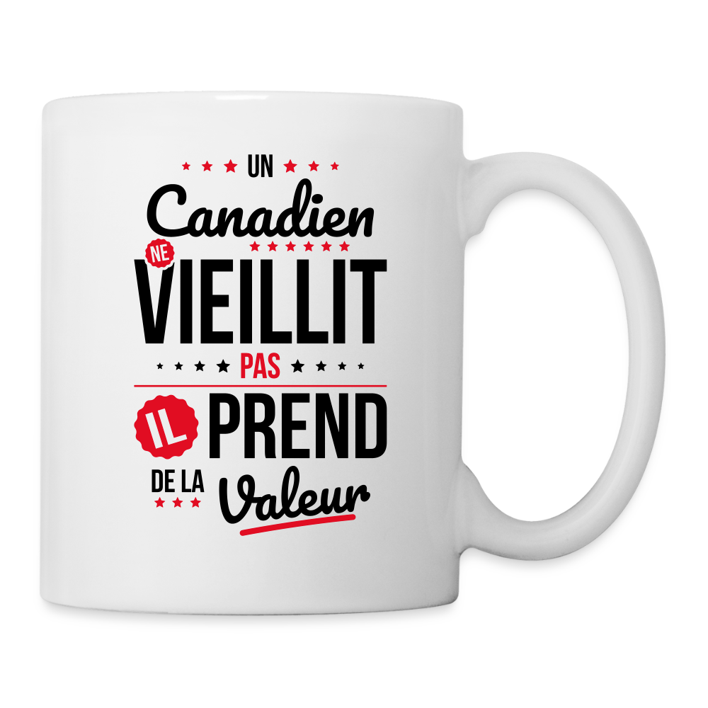 Mug blanc - Un Canadien ne vieillit pas - blanc