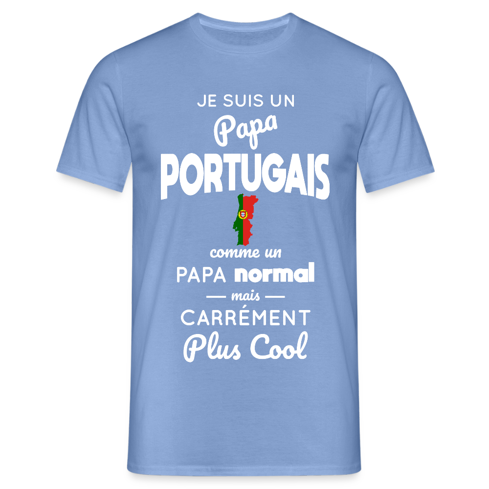 T-shirt Homme - Papa Portugais Plus Cool - carolina blue