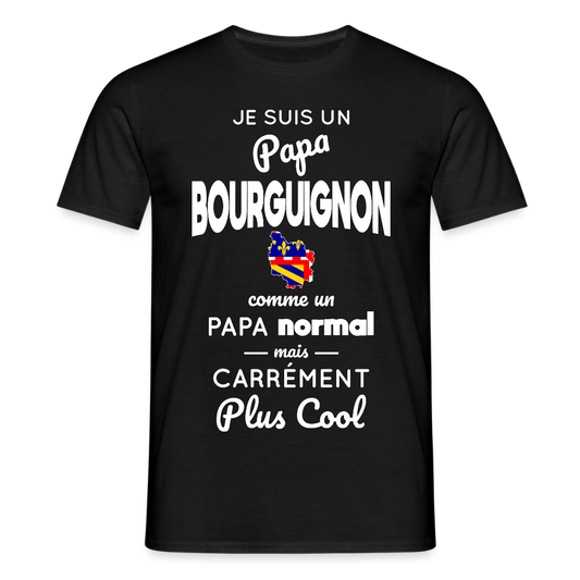 T-shirt Homme - Papa Bourguignon Plus Cool - noir