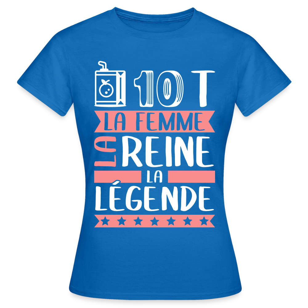T-shirt femme Judith rébus – La femme, la reine, la légende - bleu royal