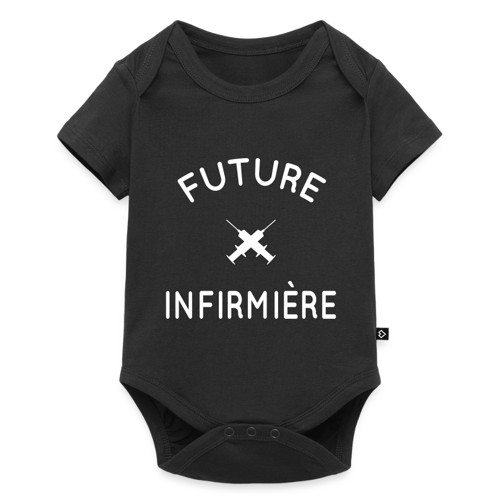 Body Bébé bio manches courtes - Future infirmière - noir