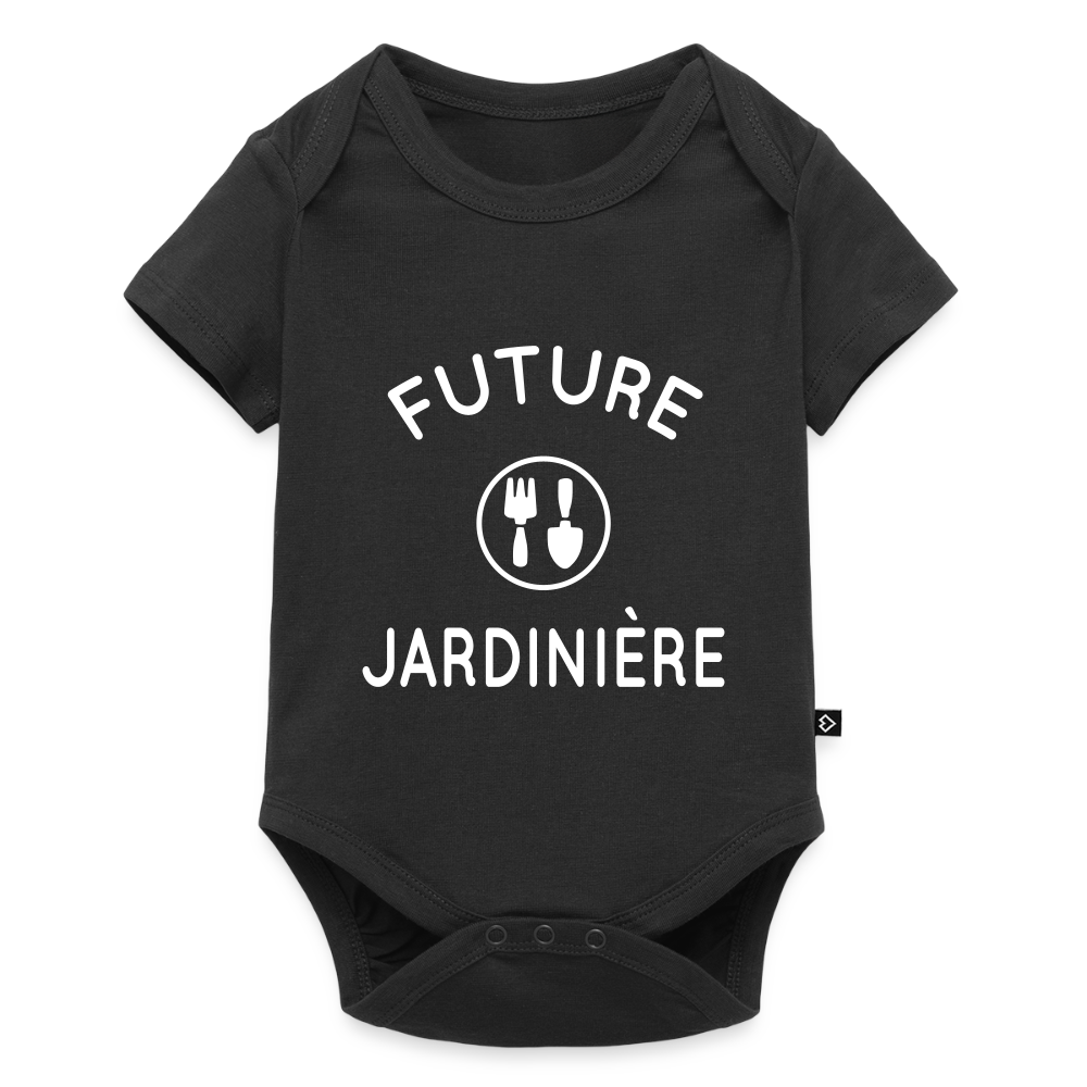 Body Bébé bio manches courtes - Future jardinière - noir