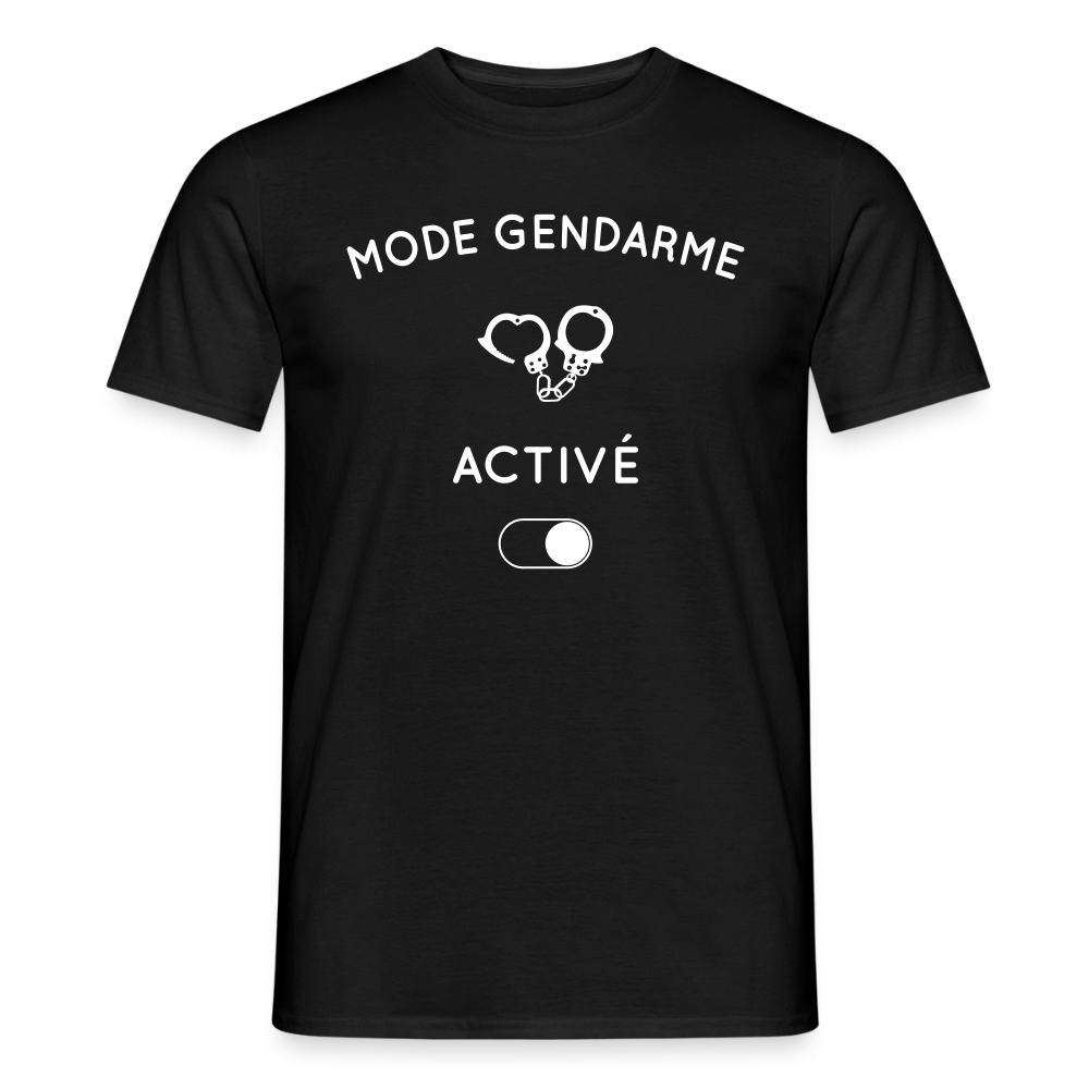T-shirt Homme - Mode gendarme activé - noir