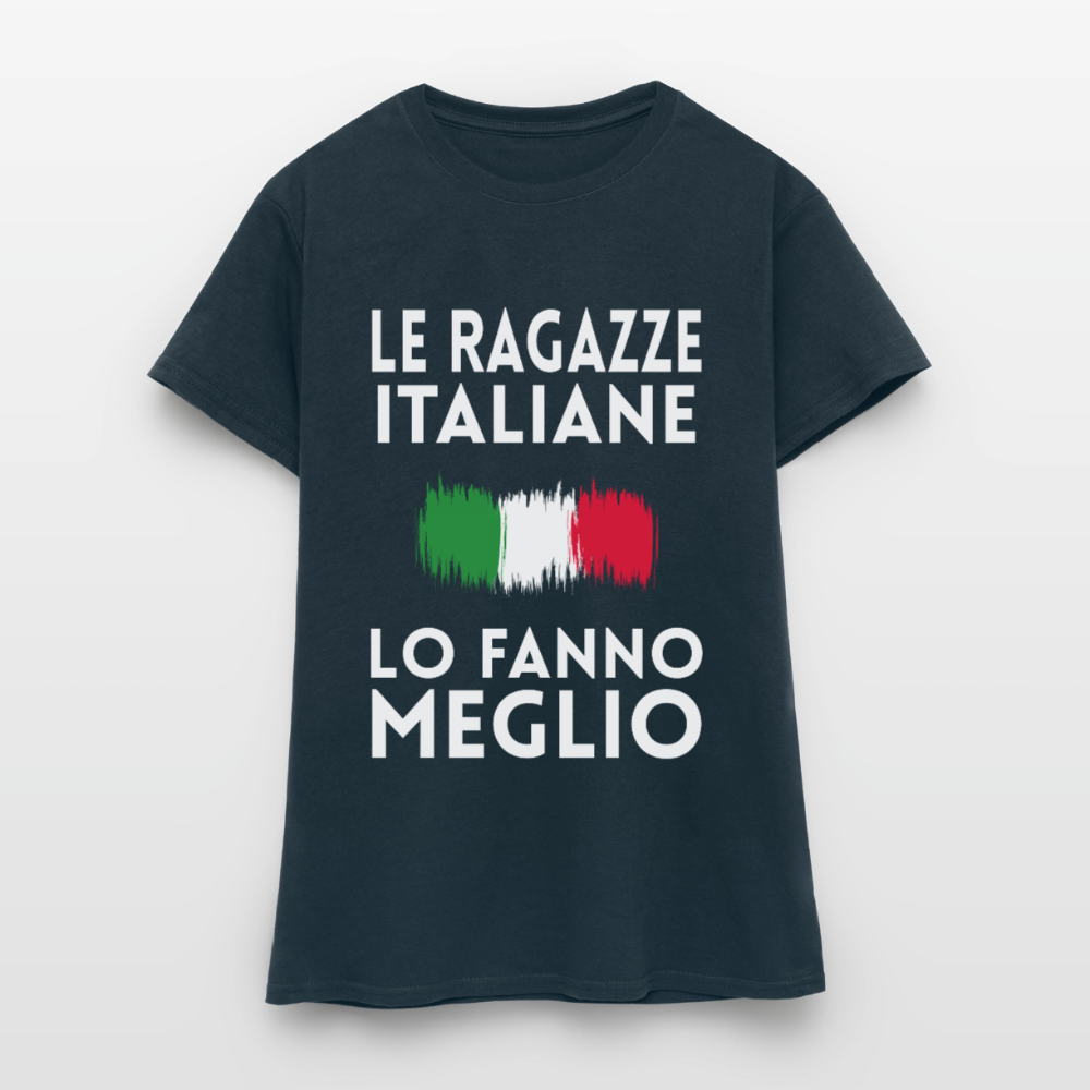 T-shirt femme - Le ragazze italiane lo fanno meglio - marine
