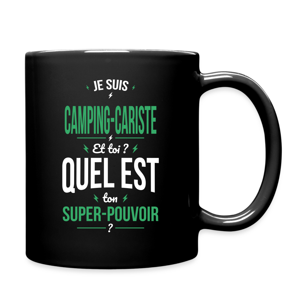 Mug uni - Je suis camping-cariste - Super-pouvoir - noir