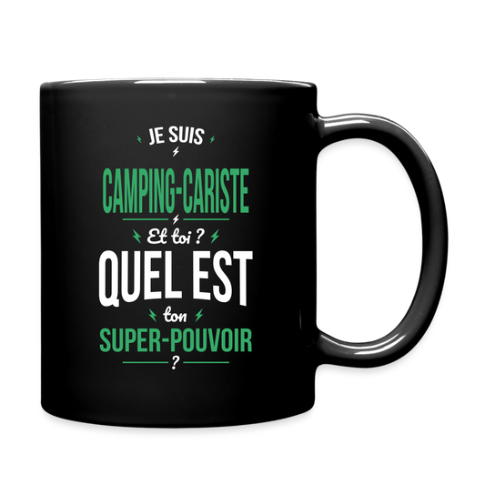 Mug uni - Je suis camping-cariste - Super-pouvoir - noir