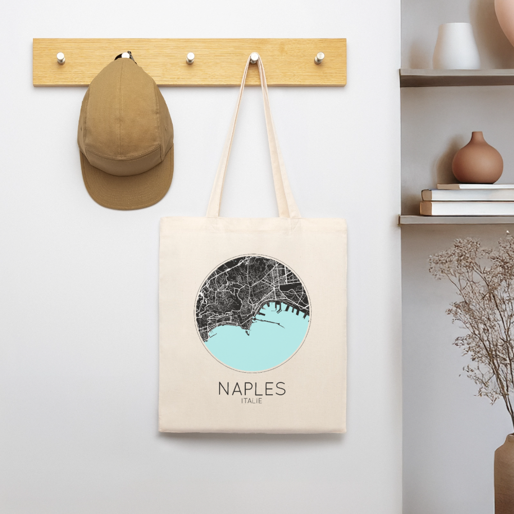 Tote Bag Naples Bio Coloris Clair – Plan de Naples - écru doux
