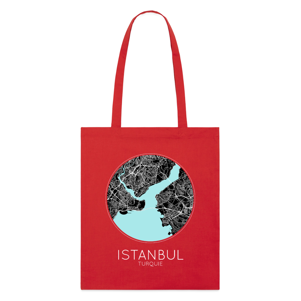 Tote Bag Istanbul Bio – Plan d’Istanbul - rouge