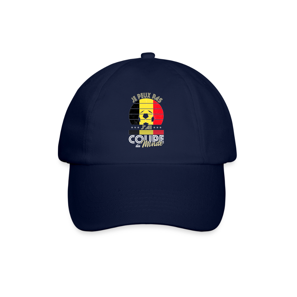 Casquette classique - Je peux pas j'ai Coupe du Monde - Belgique - bleu/bleu