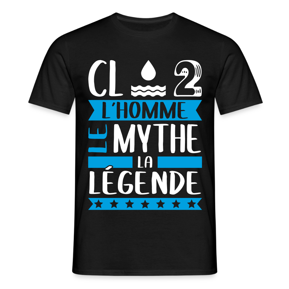 T-shirt homme Claude rébus – L’homme, le mythe, la légende - noir