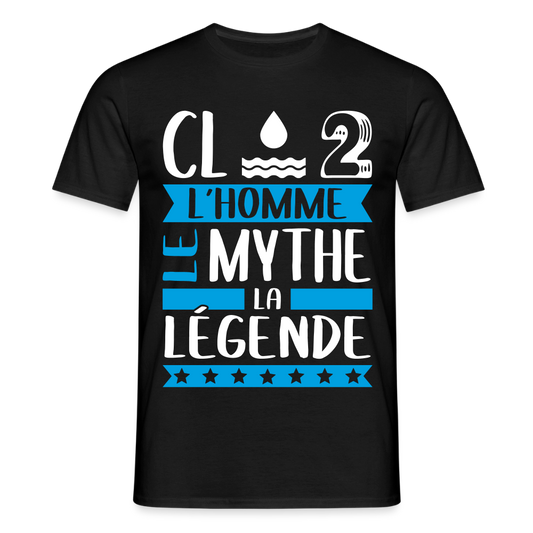 T-shirt homme Claude rébus – L’homme, le mythe, la légende - noir