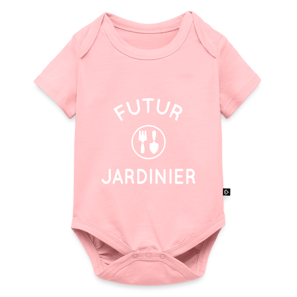 Body Bébé bio manches courtes - Futur jardinier - rose