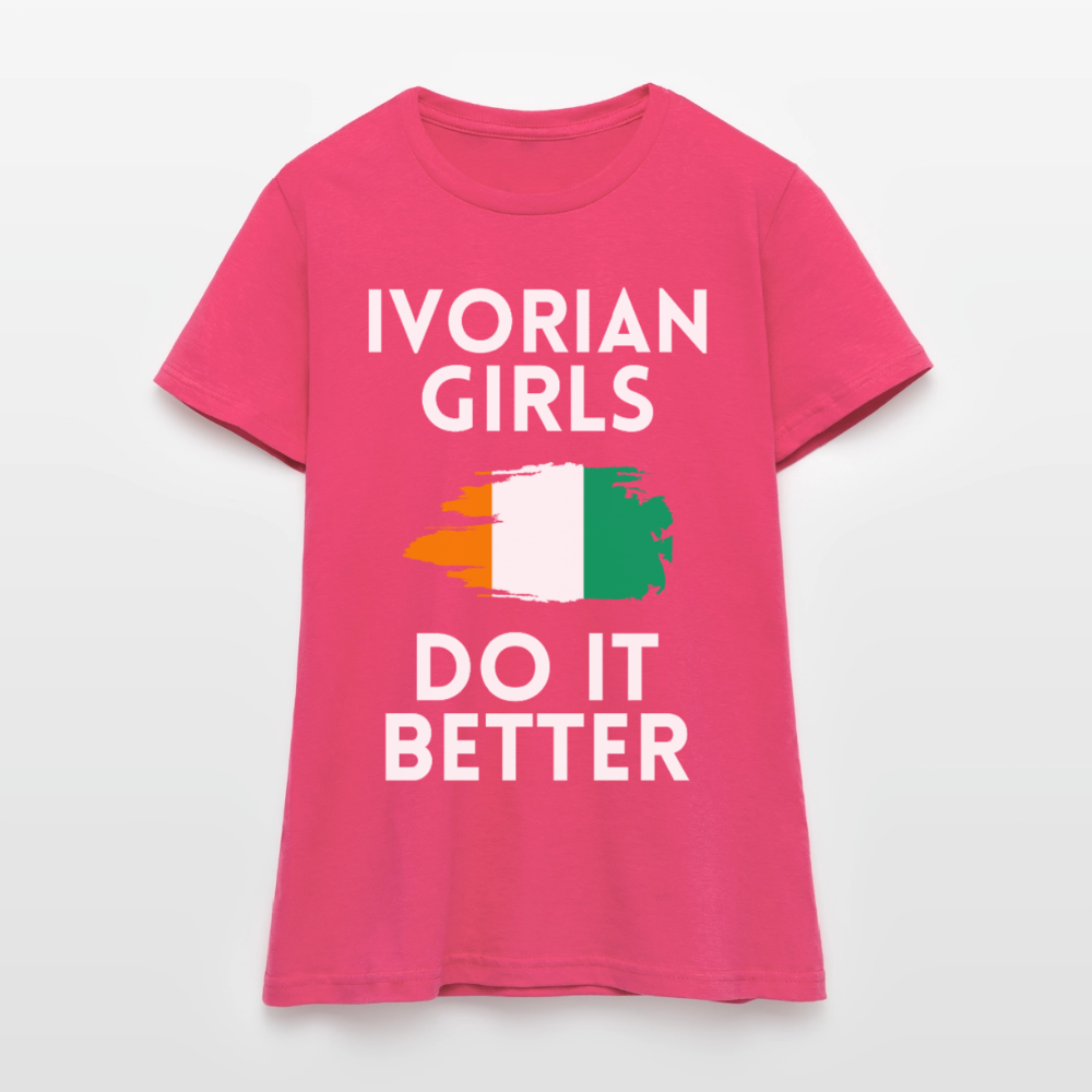 T-shirt femme - Ivorian Girls Do It Better - rose azalée