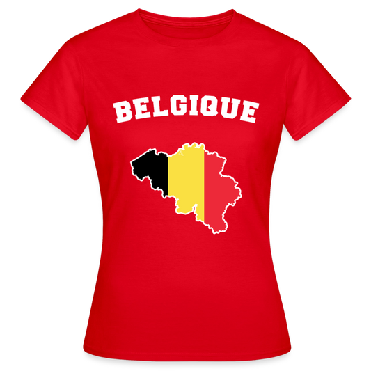 T-shirt Femme - Belgique - rouge