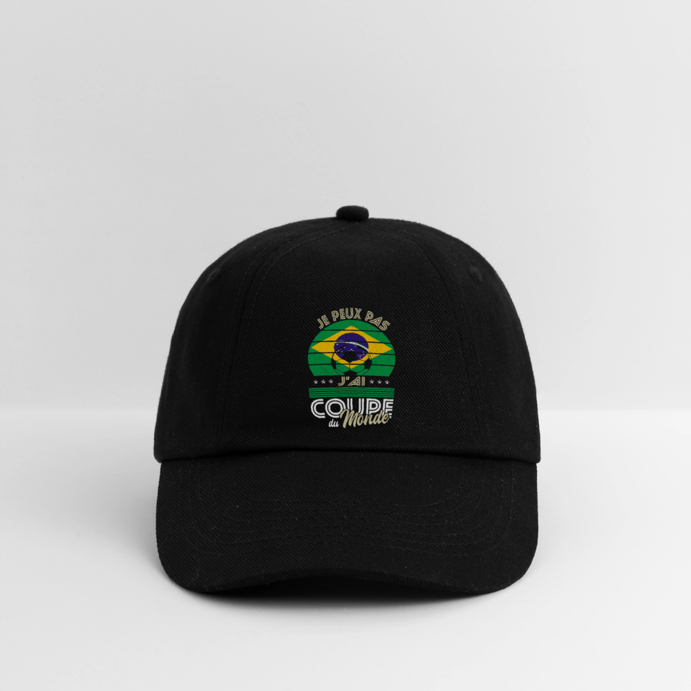 Casquette classique - Je peux pas j'ai Coupe du Monde - Brésil - noir/noir