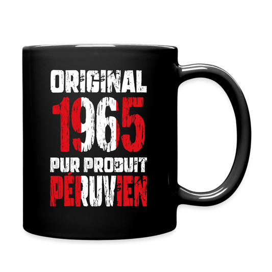 Mug uni - Anniversaire 60 Ans - Original 1965 - Pur produit Péruvien - noir